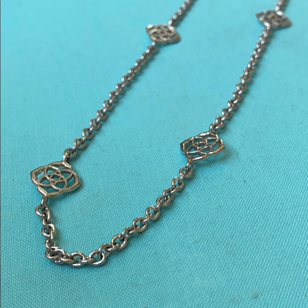 Devalyn Long Kendra Scott Necklace Silver